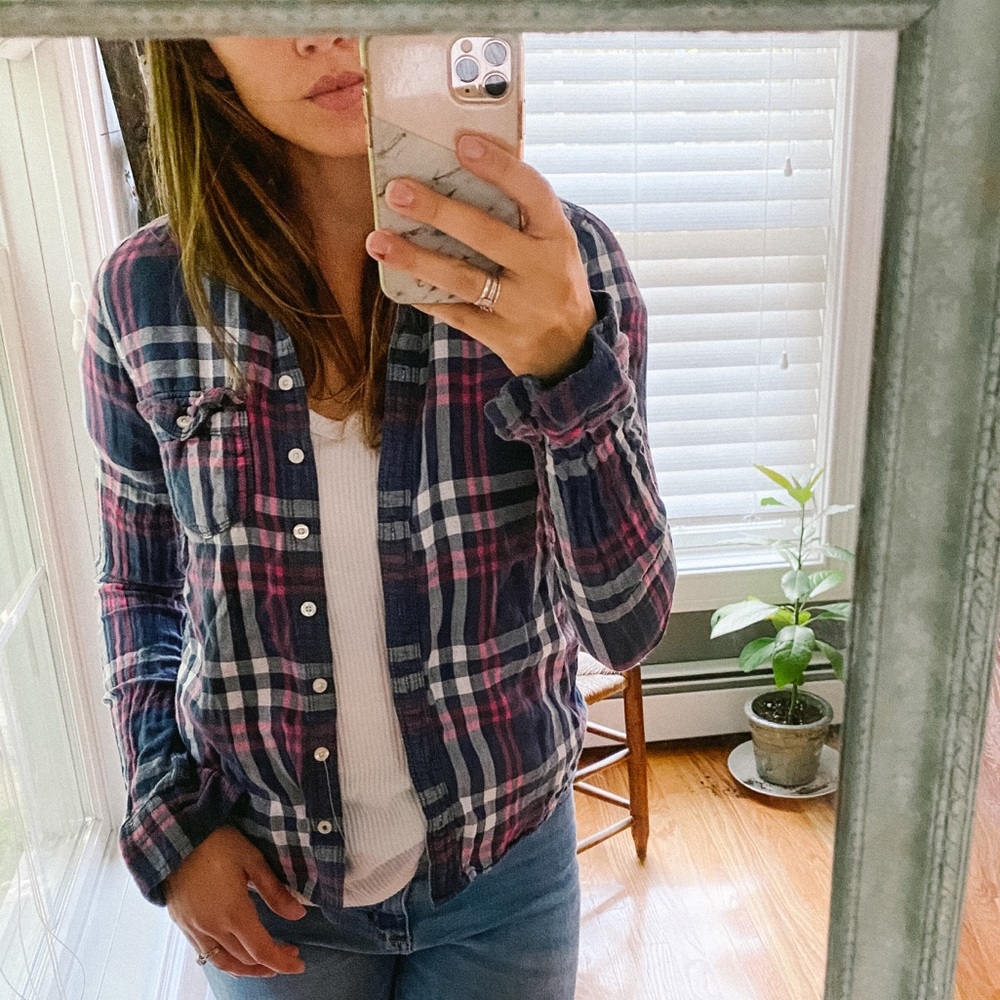 Plaid button down